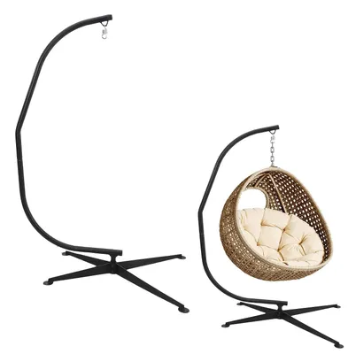 Immagine prodotto di Supporto per amaca sospesa - Struttura per altalena - Telaio per amaca sospesa - Supporto per amaca - Struttura in metallo nero