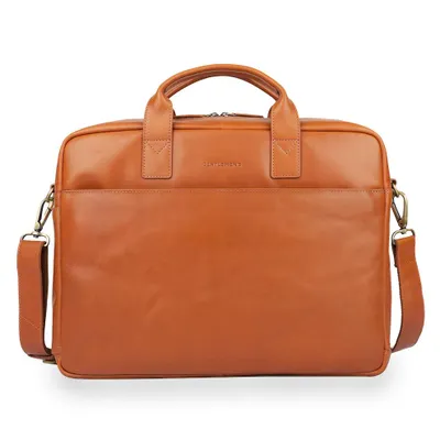 Produktbild von Gentlemen's Laptoptasche aus Echtleder – Notebooktasche Herren 16 Zoll – Business Tasche mit Laptopfach, Trolley-Slot & Tracker-Fach