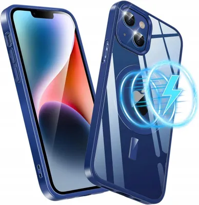 Zdjęcie produktu dla Etui iPhone 14/13 Losvick 1 mm Przezroczyste Niebieskie Ochronne Obudowa