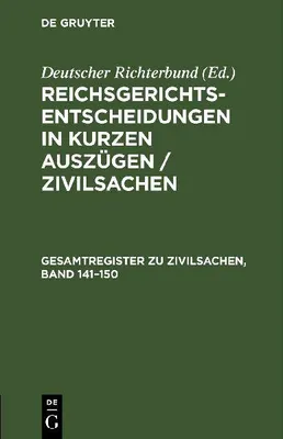 Produktbild von Gesamtregister zu Zivilsachen, Band 141-150