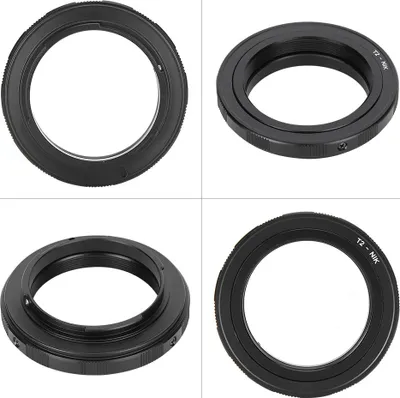 Zdjęcie produktu dla Pierścień adaptera obiektywu Fikaz ze stopu aluminium do mocowania T2, pasujący do aparatu Nikon F