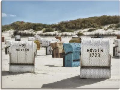 Produktbild von ARTland Leinwandbild Ein Tag am Meer Größe: 60x45 cm