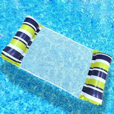 Image de ASKSA Matelas gonflable Piscine Accessoires Matelas gonflable Eau Hamac gonflable Adultes,Bleu-Jaune
