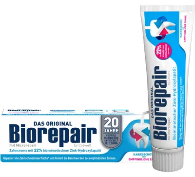 Zdjęcie produktu dla Biorepair Karies-Prophylaxe 75 ml – Pasta do zębów chroniąca szkliwo zębów i zapobiegająca próchnicy