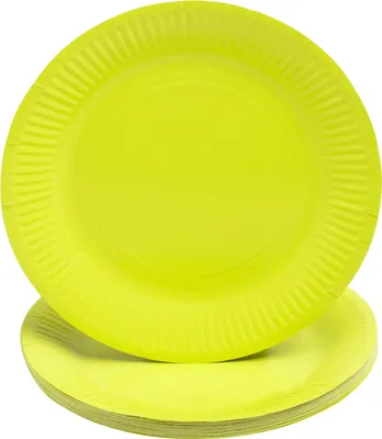 Image de Pronappe 25x 20 Assiettes en carton rondes, 23 cm Vert kiwi 79213I