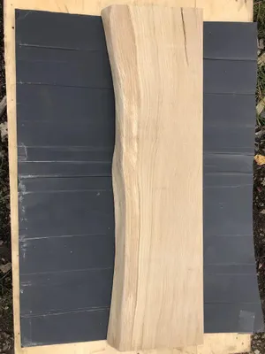 Immagine prodotto di Scaffale in rovere massiccio con bordo naturale/albero 80x15x2,5 cm, scaffale in rovere, scaffale da parete in legno con fissaggio