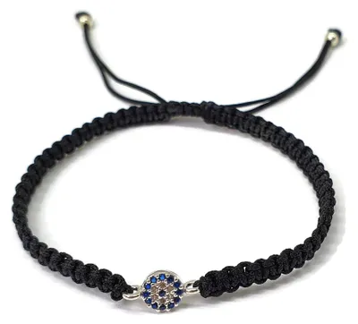 Produktbild von MYSTIC JEWELS by Dalia Klassisches Makramee-Armband "Böser Blick" mit blauen und