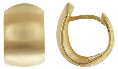 Immagine prodotto di trendor 21728 Orecchini a cerchio da donna in argento 925 con placcatura in oro opaco ⌀ 15 mm