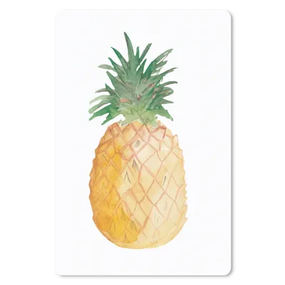 Produktbild von MuchoWow® Mauspad Mousepad Ananas - Aquarell - Weiß 40x60 cm - Mousepads - Maus Mat - Pad - Mausunterlage - Schreibtisch Accesoire