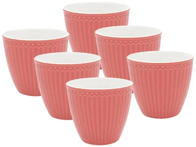 Produktbild von Greengate Alice Latte Cup coral 0,3 l Set6