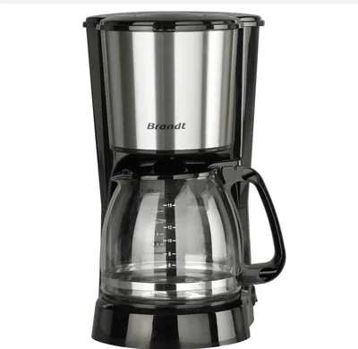 Produktbild von Brandt CAF815X, Filterkaffeemaschine, 1,5 l, Gemahlener Kaffee, 800 W, Schwarz, Edelstahl