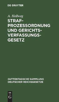 Produktbild von Strafprozessordnung und Gerichtsverfassungsgesetz