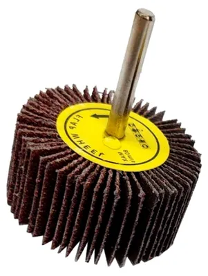 Produktbild von Set Lamellenschleifer 40 mm x 30 mm mit 6 mm Griff und Schleifköpfen für Bohrmaschinen