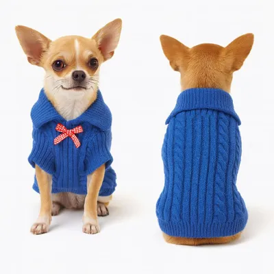 Productafbeelding van Honden- en kattenpullover voor kleine dieren, blauw, maat M