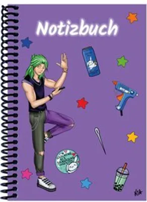 Produktbild von A 4 Notizbuch Manga Quinn, lila, blanko