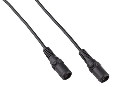 Produktbild von Niedervolt Verbindungskabel (DC-Hohlbuchse auf DC-Hohlbuchse), 12V, 5,5x2,5mm, 50 cm, schwarz