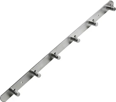 Produktbild von 6 háčikov z nehrdzavejúcej ocele Nástenný háčik Coat Rack Hook Strip