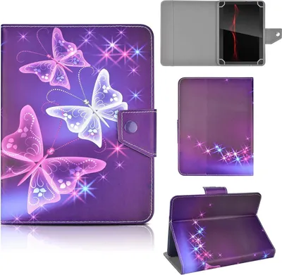 Zdjęcie produktu dla Pokrowiec na tablet 10 cali uniwersalny fioletowy magnetyczny do tabletów 9,6-10,5 cala