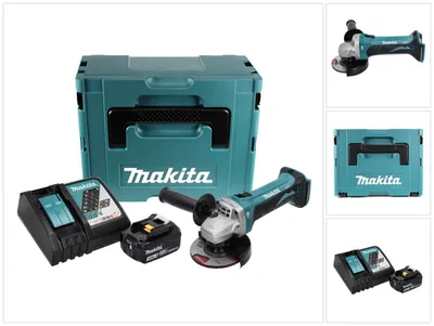 Produktbild von Makita DGA 452 RF1J Akku Winkelschleifer 18 V 115 mm + 1x Akku 3,0 Ah + Ladegerät + Makpac