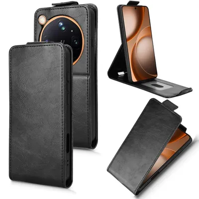 Immagine prodotto di Custodia a libro per Oppo Find X9 Ultra 5G, con portacarte, in ecopelle, colore nero