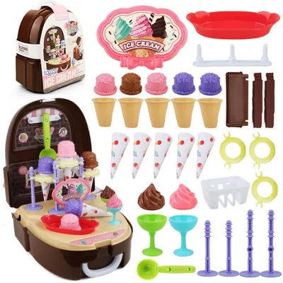Immagine prodotto di Woopie Gelateria - Set da gioco "Il negozio" - Cucina nello zaino - 36 pezzi