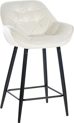 Produktbild von CLP Barhocker Gibson Samt, Sitzhöhe 76 cm creme