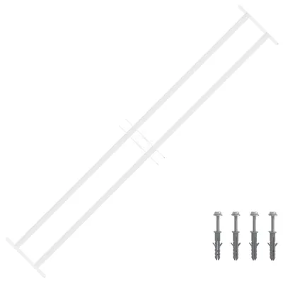 Produktbild von vidaXL Sicherheitsgitter für Fenster mit 2 Querstangen 93-174 cm