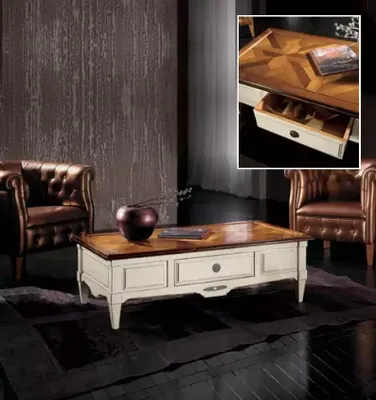 Immagine prodotto di Tavolino da salotto in legno design tavoli in legno nuovo tavolino bianco