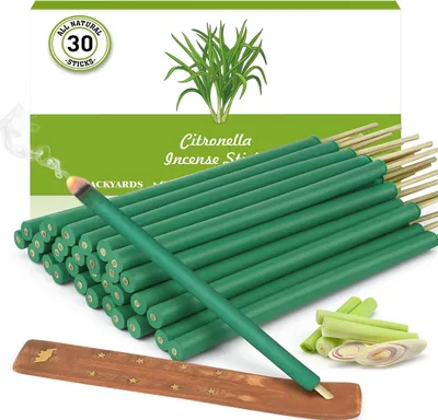 Obrázok produktu pre Citronelové vonné tyčinky 30 ks, s držiakom, 17.5 cm, pre záhradu