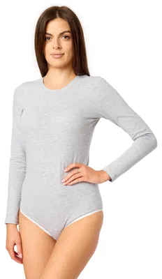 Image de Body à manches longues pour femme Merry Style MS-114 (mélange clair, taille S)
