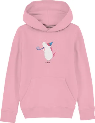 Produktbild von Mr. & Mrs. Panda Kinderpulli Einhorn Party 9-11 Jahre (134/146) - Baumwolle Pink - Geschenk, Club, Alkohol, Kapuzenpulli, Hoodie, Pullover, Einhörner, Fest, Sweater, Unicorn