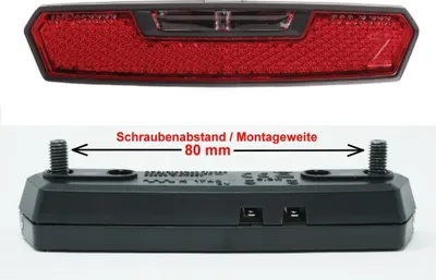Produktbild von LED Rücklicht mit Schraubenabstand 80 mm