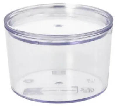 Productafbeelding van Herbruikbare beker met deksel, rond, 190 ml, diameter 8 cm, hoogte 5,4 cm, transparant, "Cella"