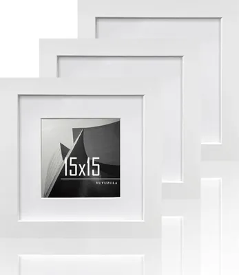 Zdjęcie produktu dla Ramka na zdjęcia 15x15cm biała drewniana ramka na zdjęcia zestaw 3 15x15cm