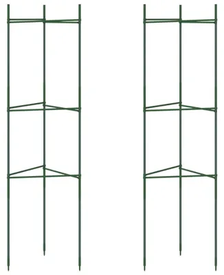 Immagine prodotto di vidaXL Gabbia per pomodori 2 pezzi 116 cm acciaio e PP