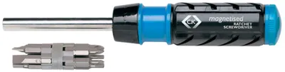Zdjęcie produktu dla C.K Magnet-Knarrenschraubendreher, mit 9 Bits, umschaltbar bestehend aus: (T4829D)