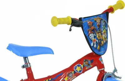 Image de Vélo enfant Paw Patrol - 12 pouces | Licence originale Disney | Vélo enfant avec roues stabilisatrices - Le vélo de Paw Patrol comme cadeau pour les garçons - Rouge