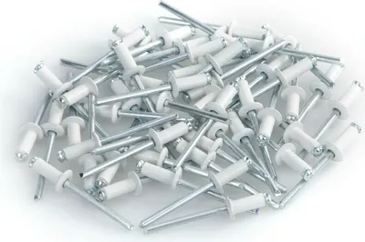 Immagine prodotto di Rivetti in alluminio Lampa, set di 50 rivetti ciechi per portatarga - bianco