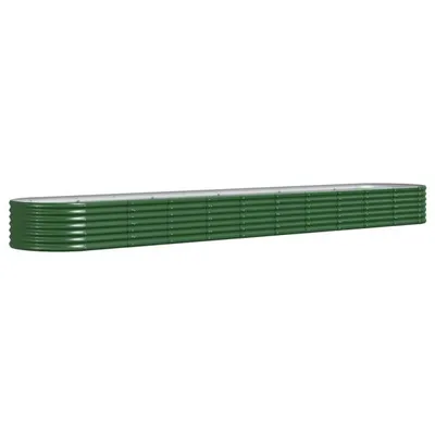Immagine prodotto di vidaXL Letto rialzato in acciaio verniciato a polvere 440x80x36 cm Verde
