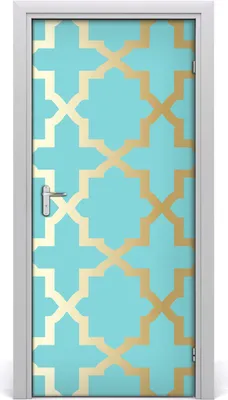 Produktbild von Tulup Türaufkleber 95x205 cm Dekorative Aufkleber Selbstklebend Wasserdichte Tapete Abnehmbar Schlafzimmer Wohnzimmer Wohnkultur - Arabisch Muster