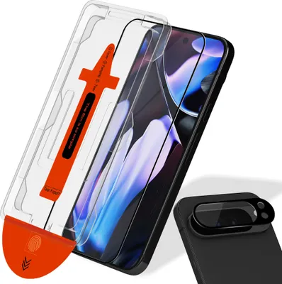 Zdjęcie produktu dla 1-Pack Google Pixel 9 Pro XL Ochrona Ekranu & 1-Pack Ochrona Aparatu - Hartowane Szkło | [Automatyczna Instalacja] - Bez Pęcherzyków