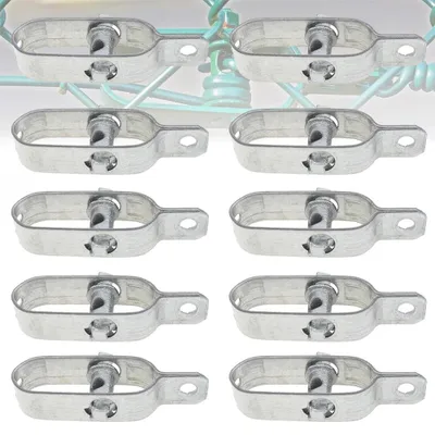 Produktbild von 10 Drahtspanner, verzinkter Stahl, 90 mm, Set mit Verbindern