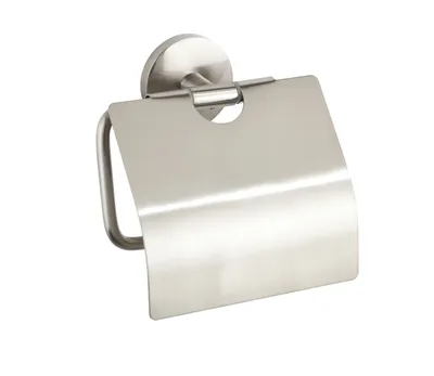 Produktbild von WENKO Toiletten Papier Halter WC Klo Rollen Badezimemer Hygiene CUBA Deckel Zink