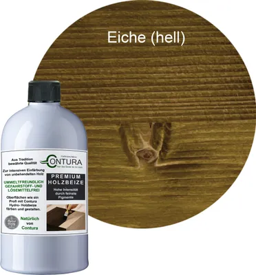 Produktbild von Contura 250ml. Holzbeize Wasserbeize Möbel Farbe - Eiche Hell