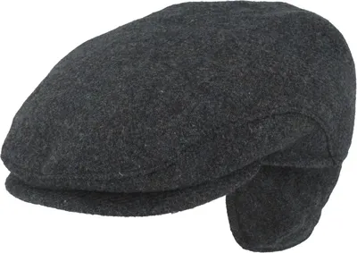 Flatcap aus reiner Wolle mit Ohrenklappen von Hut-Breiter in blau