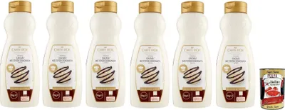 Produktbild von 6x Carte d’Or Topping Cioccolato ,Süße Sauce mit Schokoladengeschmack zur Dekoration von Kuchen und Eiscreme 1Kg + Italian Gourmet Polpa di Pomodoro 400g Dose