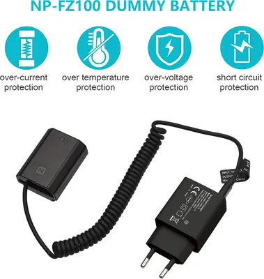 Zdjęcie produktu dla Andoer Typ C NP-FZ100 Atrapy baterii Łącznik DC 20 W Adapter PD Zamiennik dla Sony Alpha A7S III A6600 A7 A7R IV A9 II A9R A9S