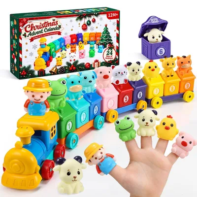 Obrázok produktu pre Vianočný kalendár s motívom farmárskych zvierat a vláčika