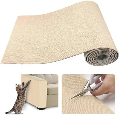 Produktbild von Selbstklebende Kratzschutzmatte für Sofa & Wand, 40x200 cm kratzschutz Sofa Katze - Trimmbarer Schutz gegen Katzenkratzer Couch Schutz von DIY Krallen Katzenteppich
