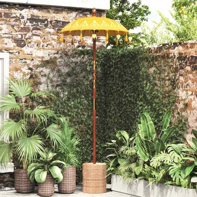 Immagine prodotto di vidaXL Ombrellone balinese giallo 95 x 95 x 260 cm